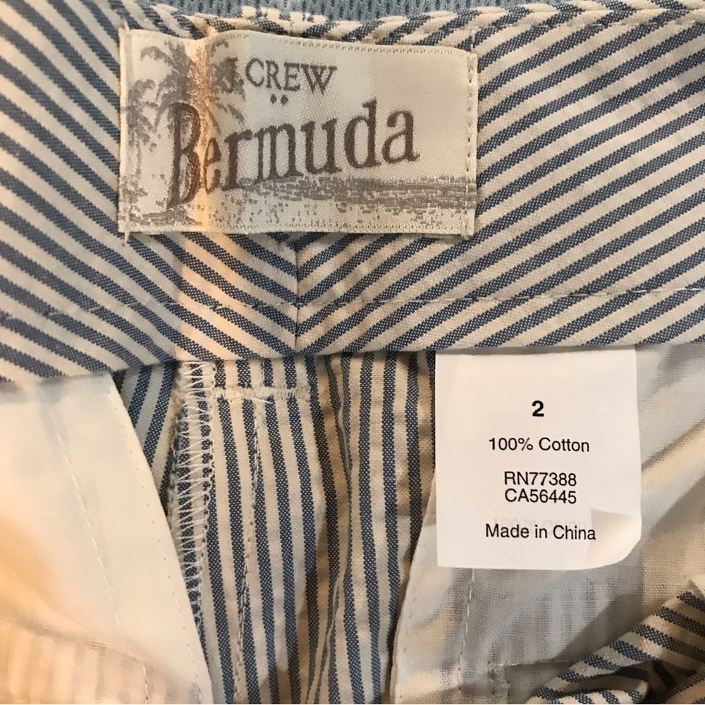 ⚓️J CREW Seersucker Bermuda Shorts - Picture 3 of 4